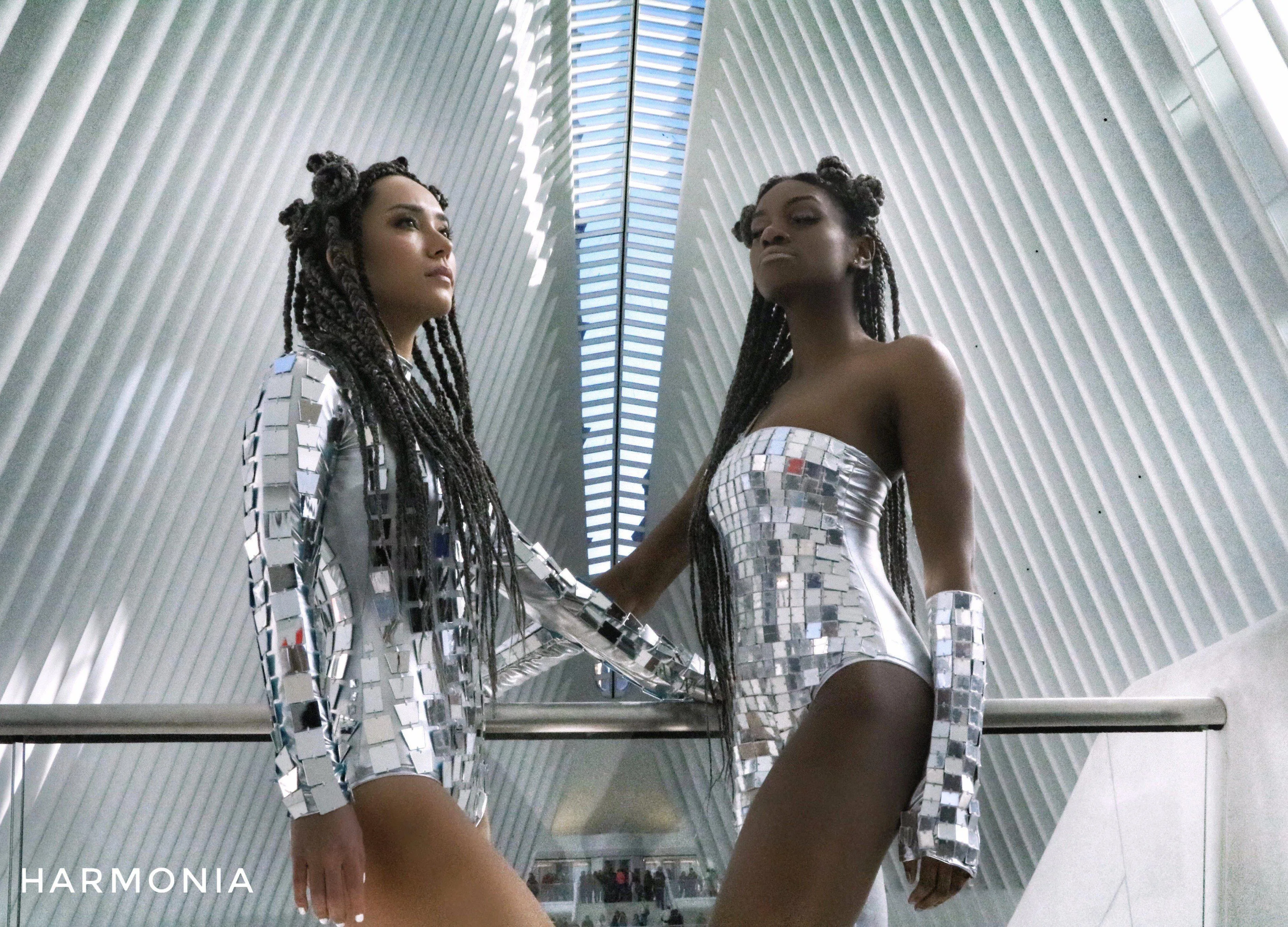 Disco Babe From Outer Space Mirrored Catsuit