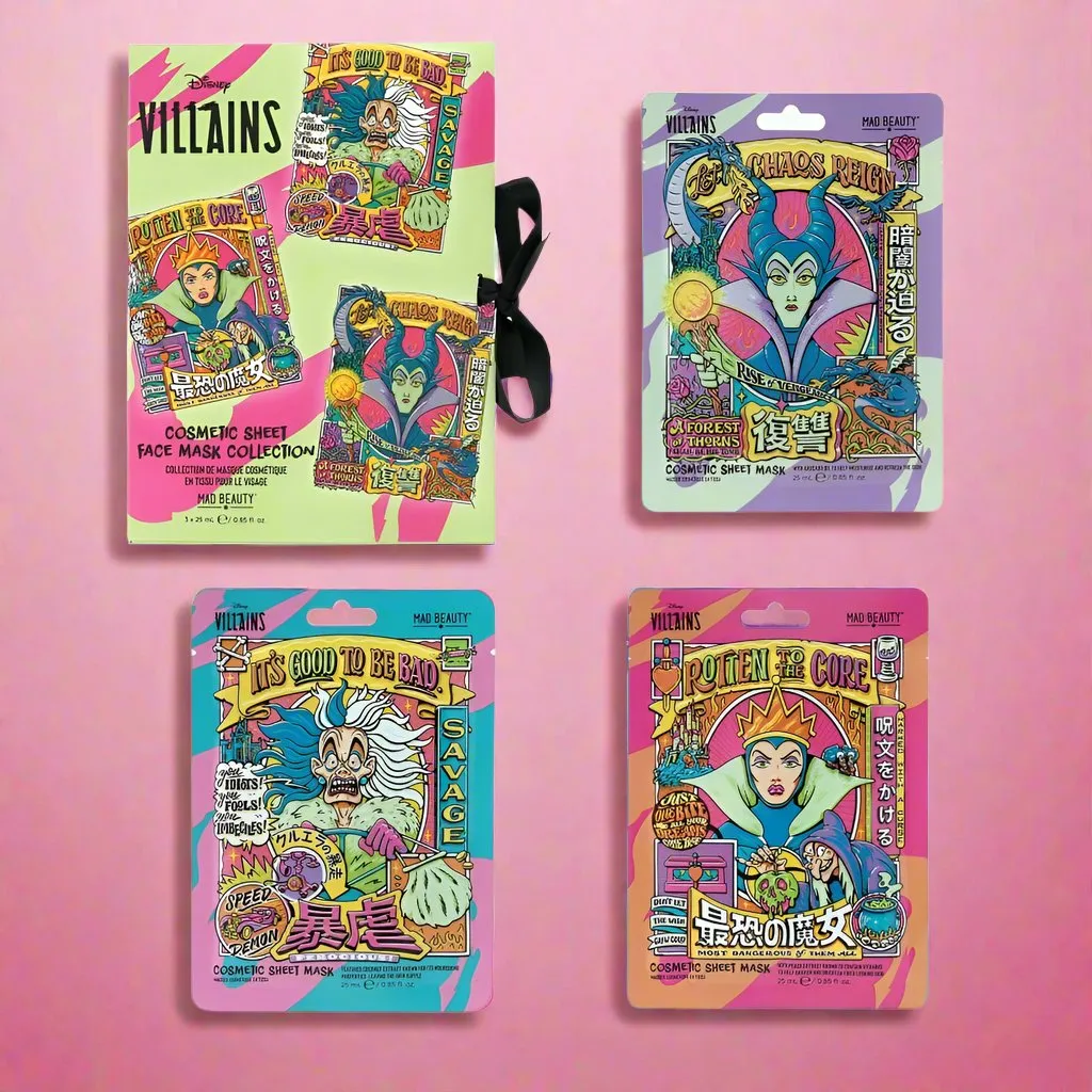 Disney Wicked Villains Cosmetic Sheet Mask TrioCosmetic Sheet Mask