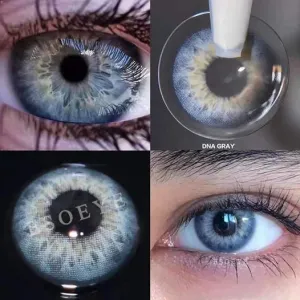 DNA Taylor Blue Gray Colored Contact Lenses Prescription Yearly