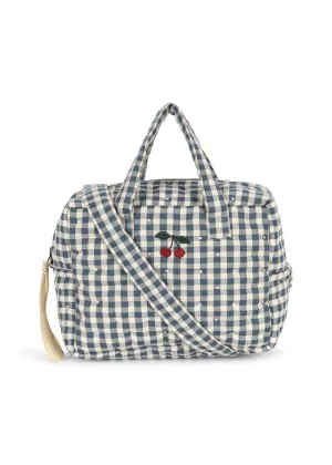 Dolls Diaper Bag Blue Check