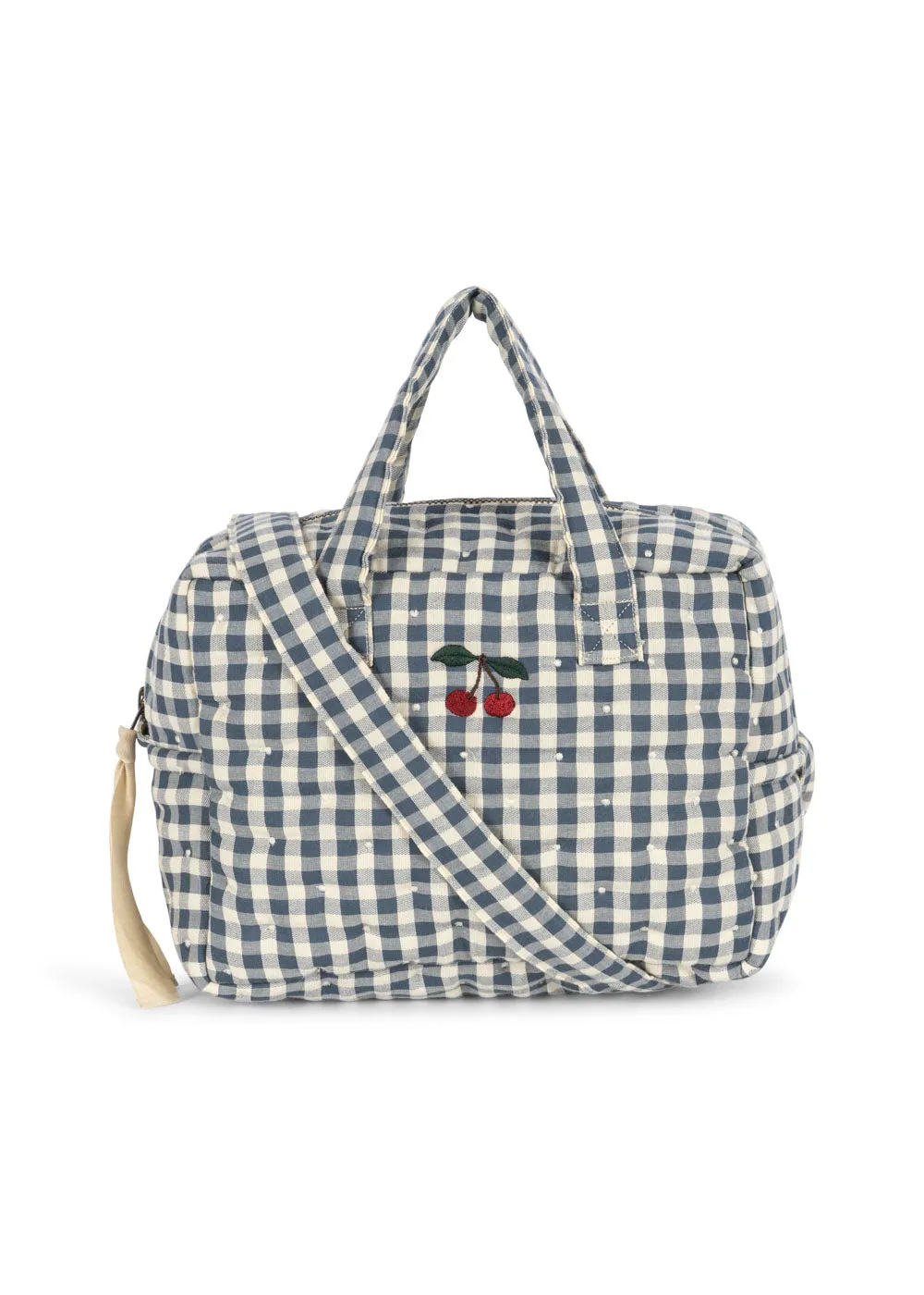 Dolls Diaper Bag Blue Check