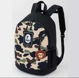 DS! A Bathing Ape Bape 2022SS Baby Milo 1st Camo Backpack   Charm Set