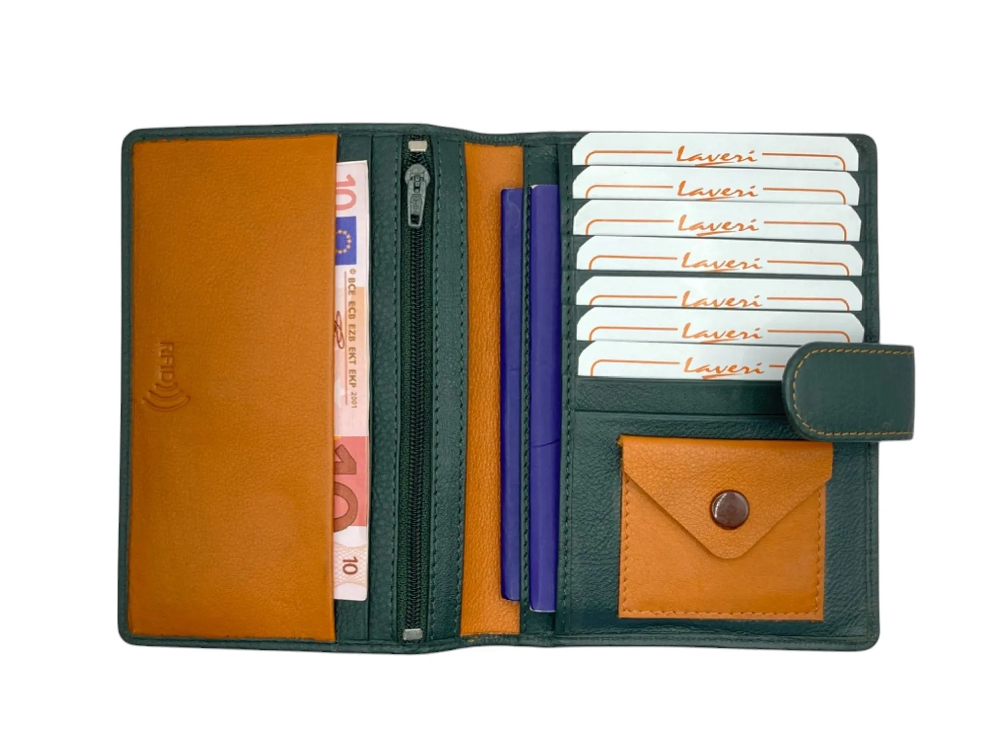 Duplex Passport Holder in Genuine Leather #1158NL