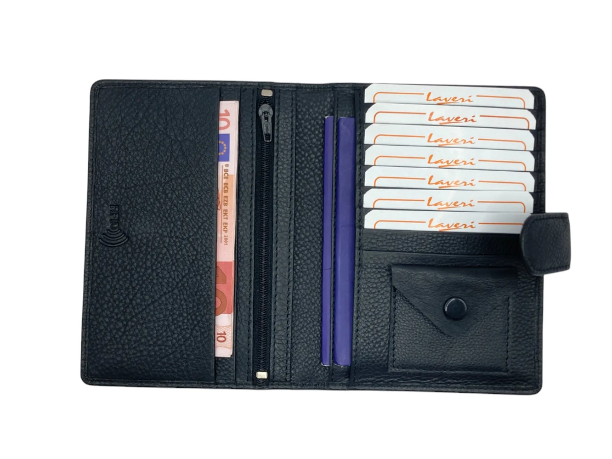 Duplex Passport Holder in Genuine Leather #1158NL