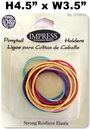 Elastic Ponytail Holders - 18 pc.
