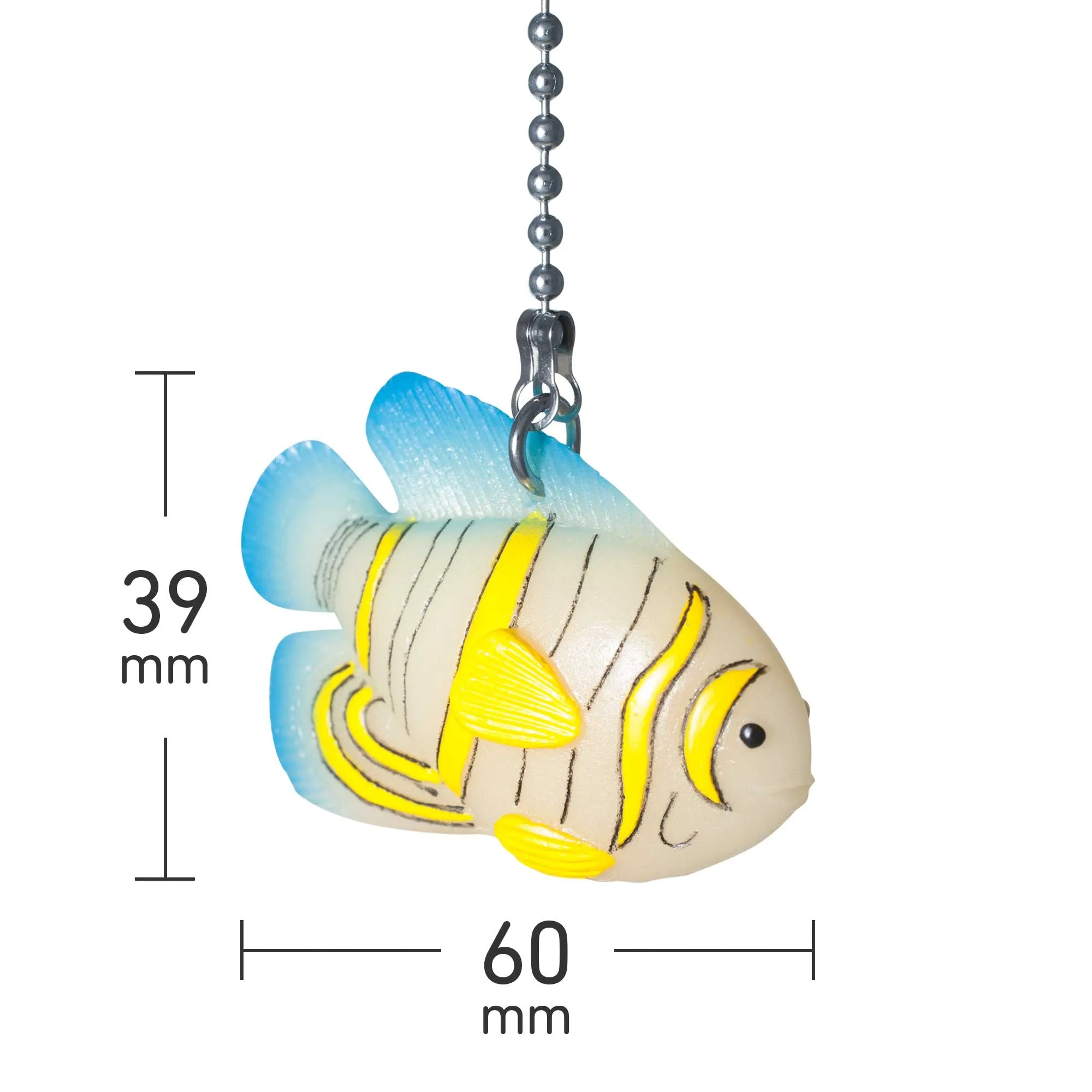 ElekTek Light Pull Chain Tropical Fish Design Glow in the Dark With 80cm Matching Chain