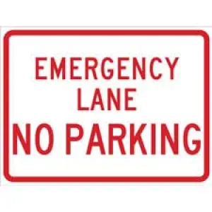 Emergency Lane No Parking Sign/ Buy online