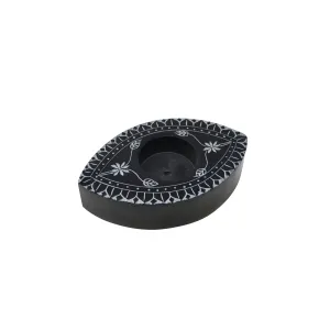 Evil Eye Soapstone Tea Light / Incense Cone Holder