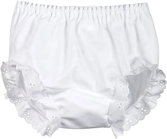 EYELET DOUBLE SEAT MONOGRAMMABLE DIAPER COVER