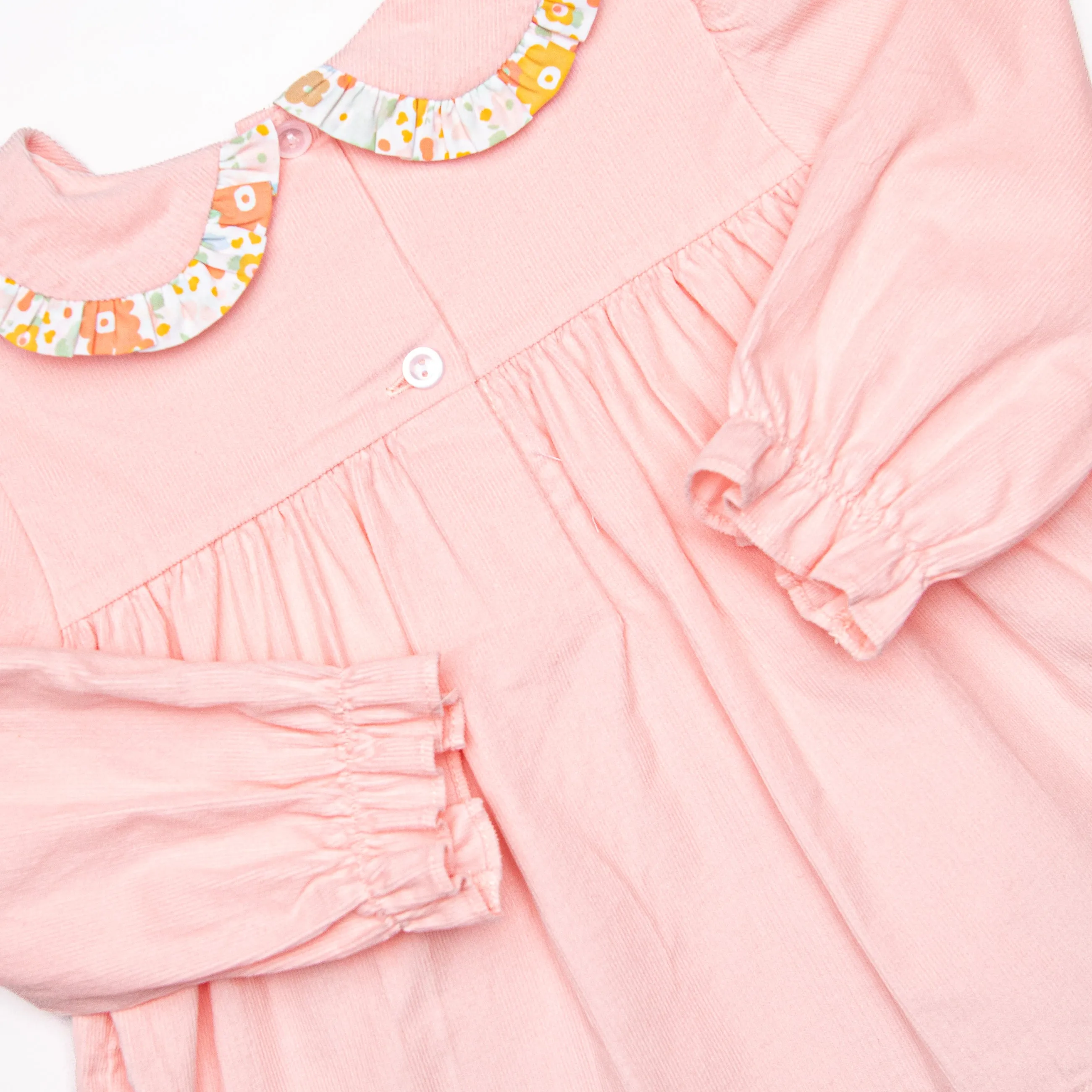 Fall Floral Harvest Applique Diaper Set, Pink