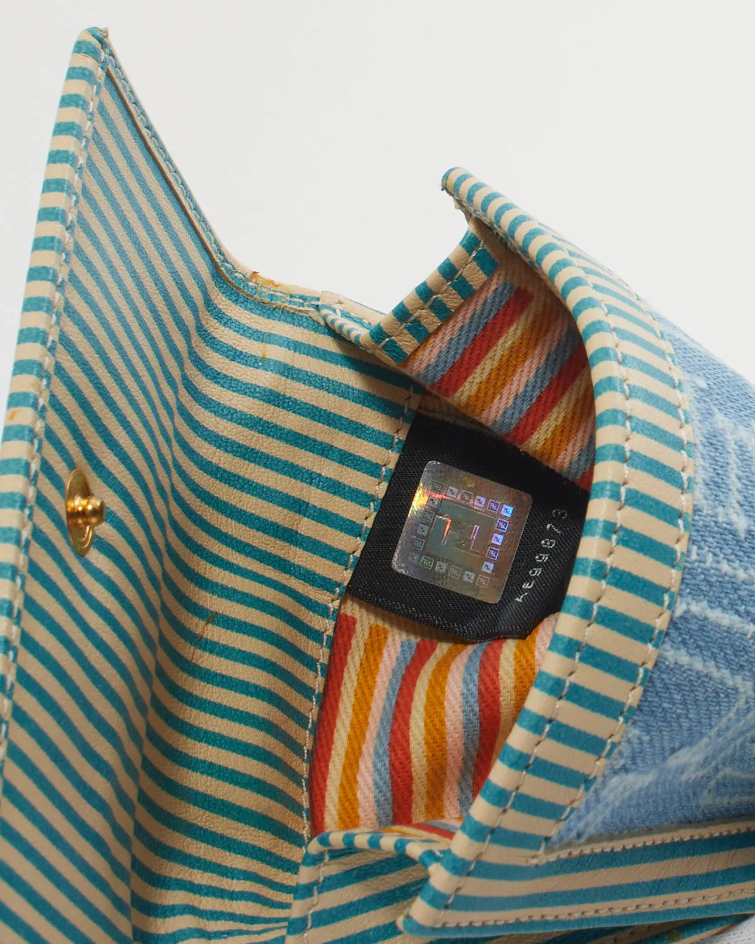 Fendi Denim Zucca Print Wallet