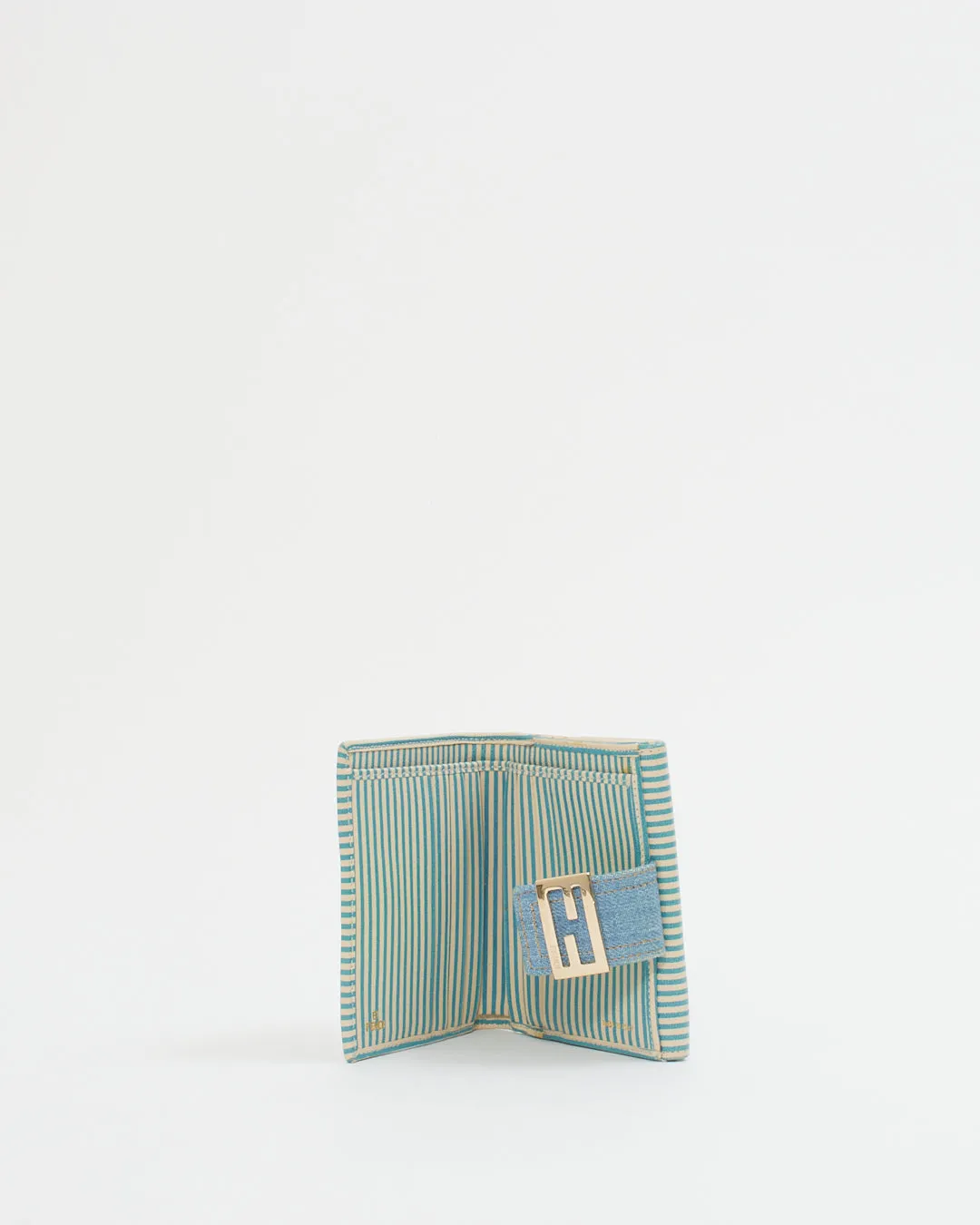 Fendi Denim Zucca Print Wallet