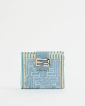 Fendi Denim Zucca Print Wallet