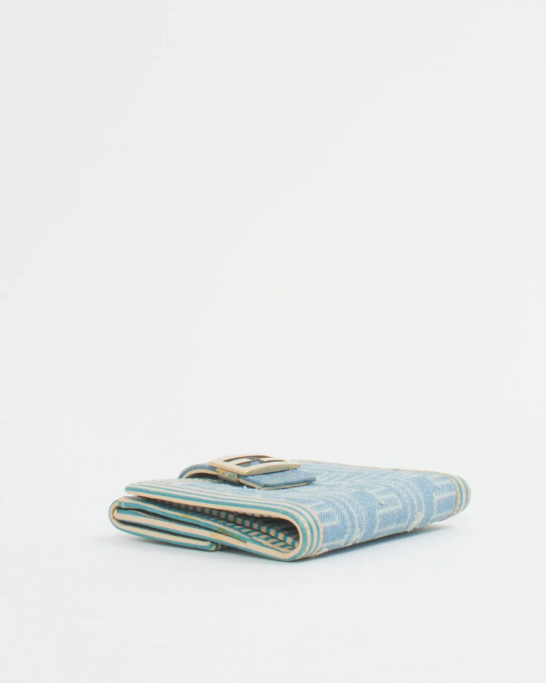 Fendi Denim Zucca Print Wallet