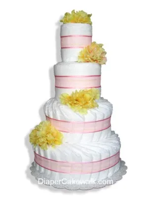 Floral Diaper Cakes - Choose Colors