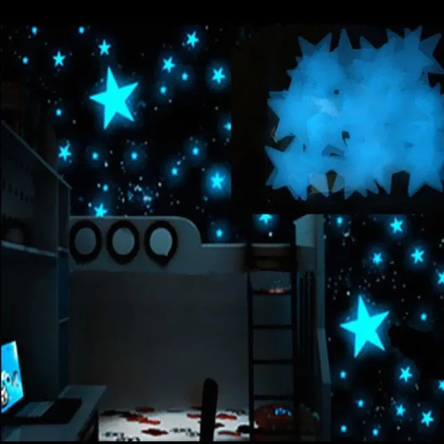 Fluorescent Glow In The Dark Stars