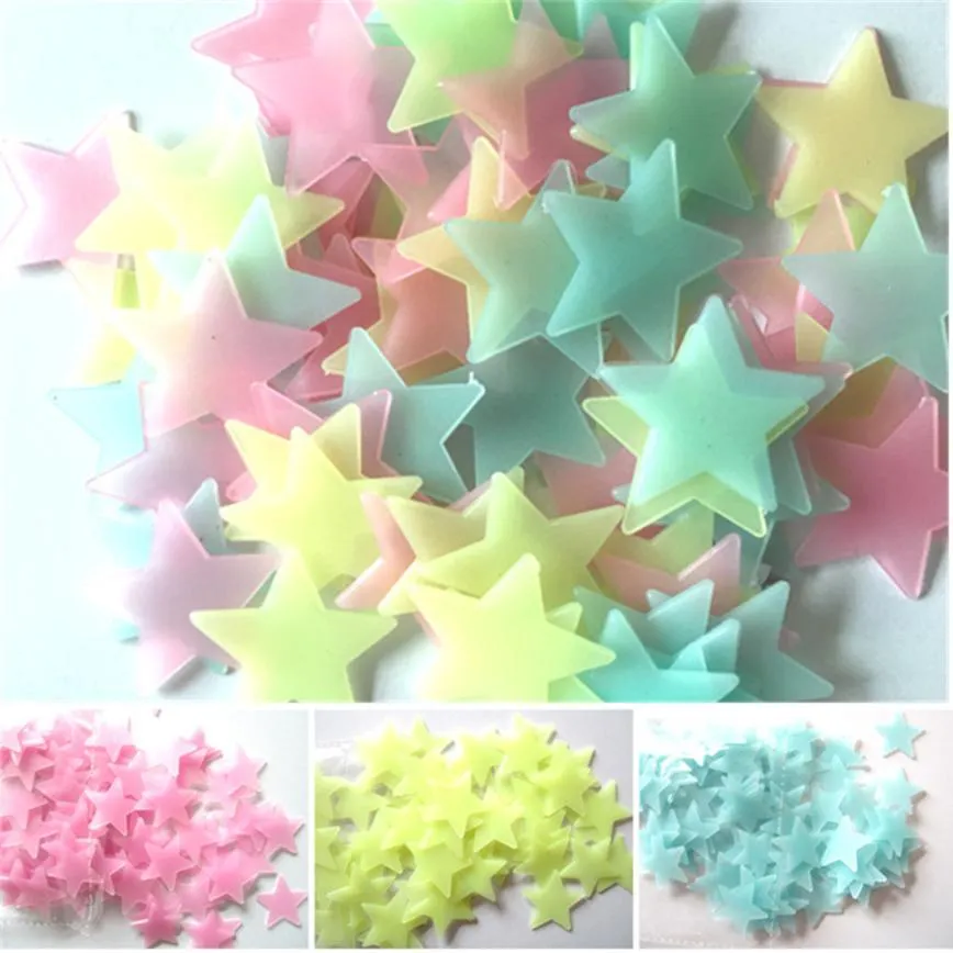 Fluorescent Glow In The Dark Stars