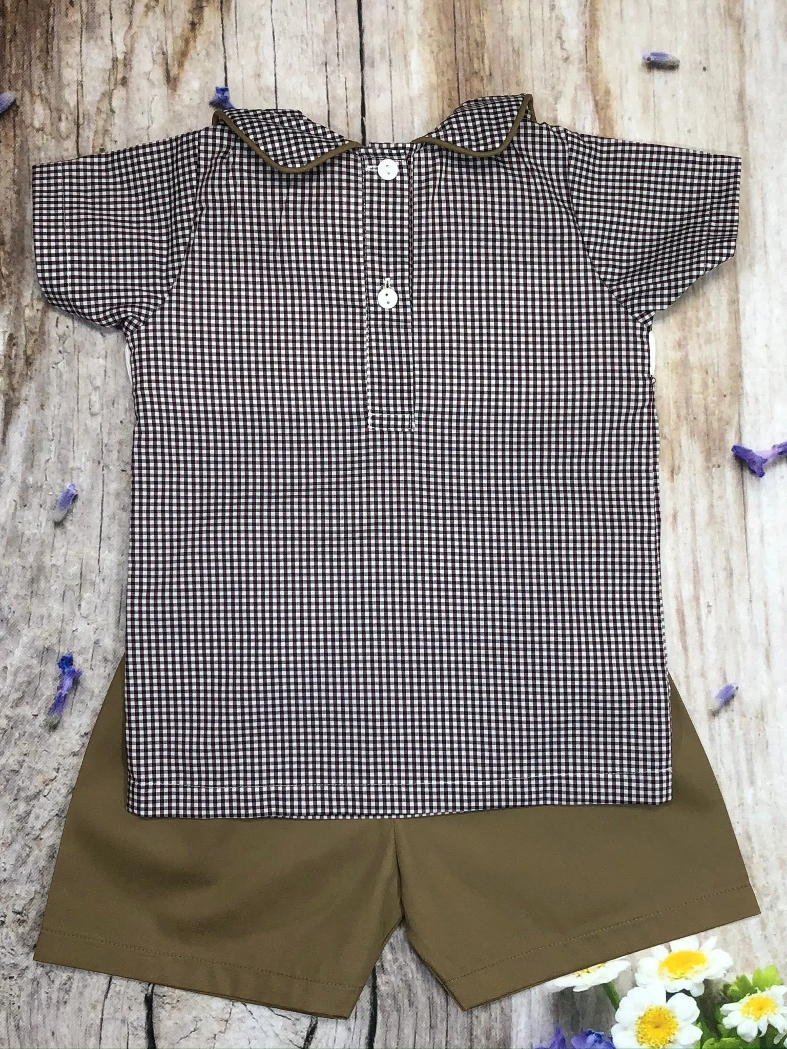 Fox and friends boys smocked short set