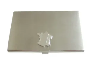 France Map Shape and Flag Design Business Card Holder
