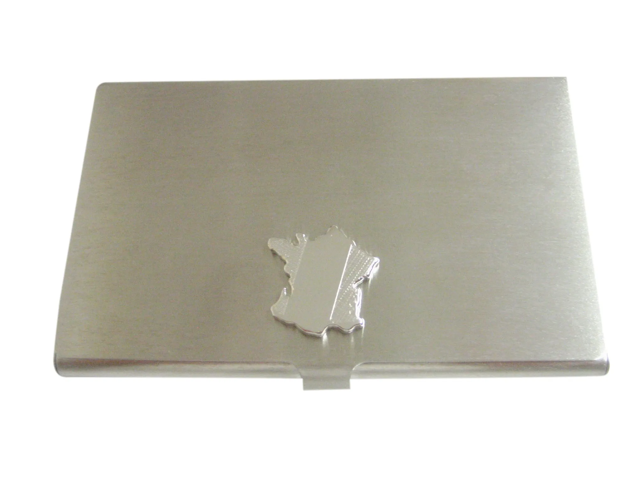 France Map Shape and Flag Design Business Card Holder