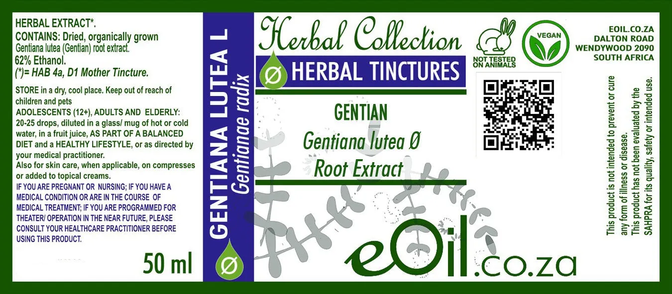 Gentian ( Gentiana lutea ) Herbal Liquid Extract
