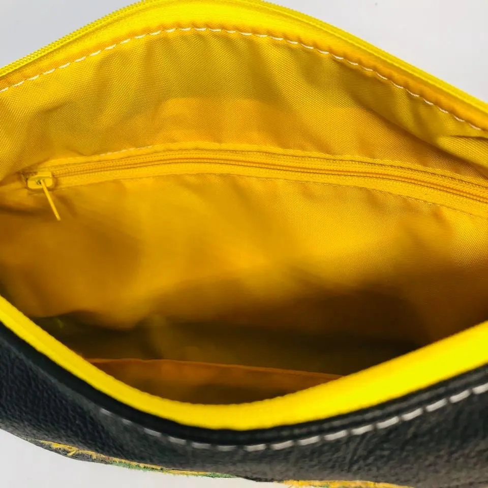 Gertrude Grab & Go Embroidered leather pouch - Custom Order