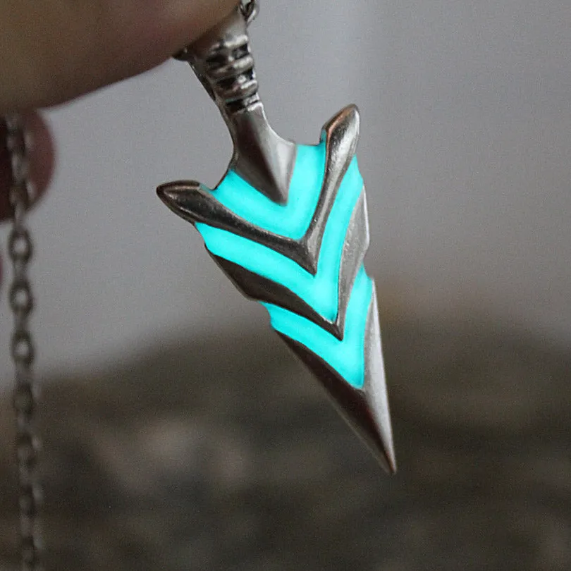 Glow In The Dark Arrowhead Necklace