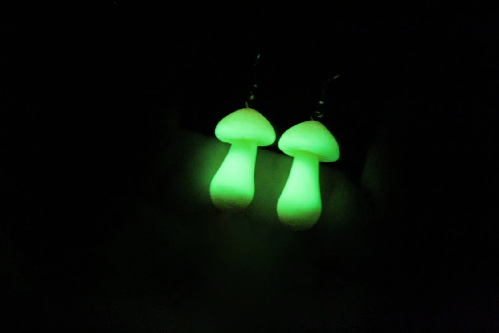 Glow in the Dark Bolete Earrings