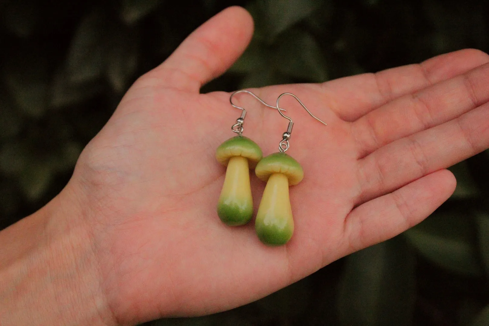 Glow in the Dark Bolete Earrings