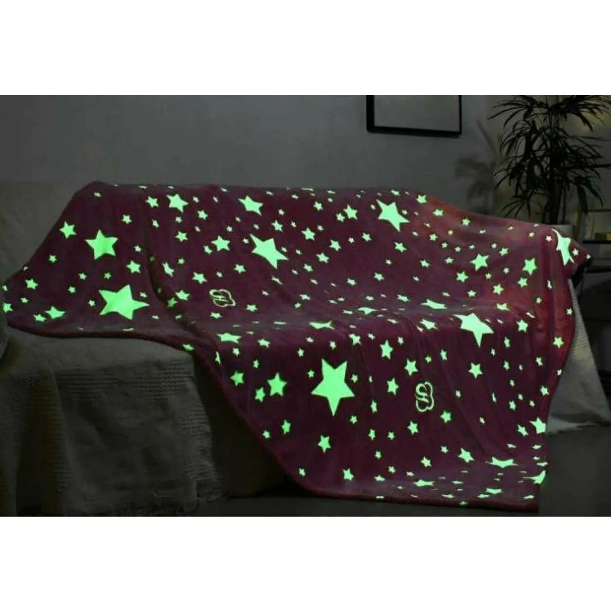 Glow in the dark fleece throws