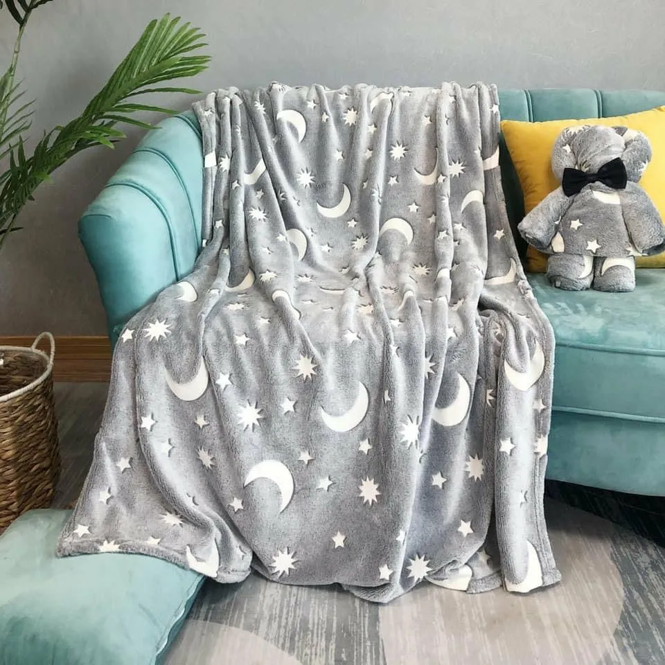 Glow in the dark fleece throws
