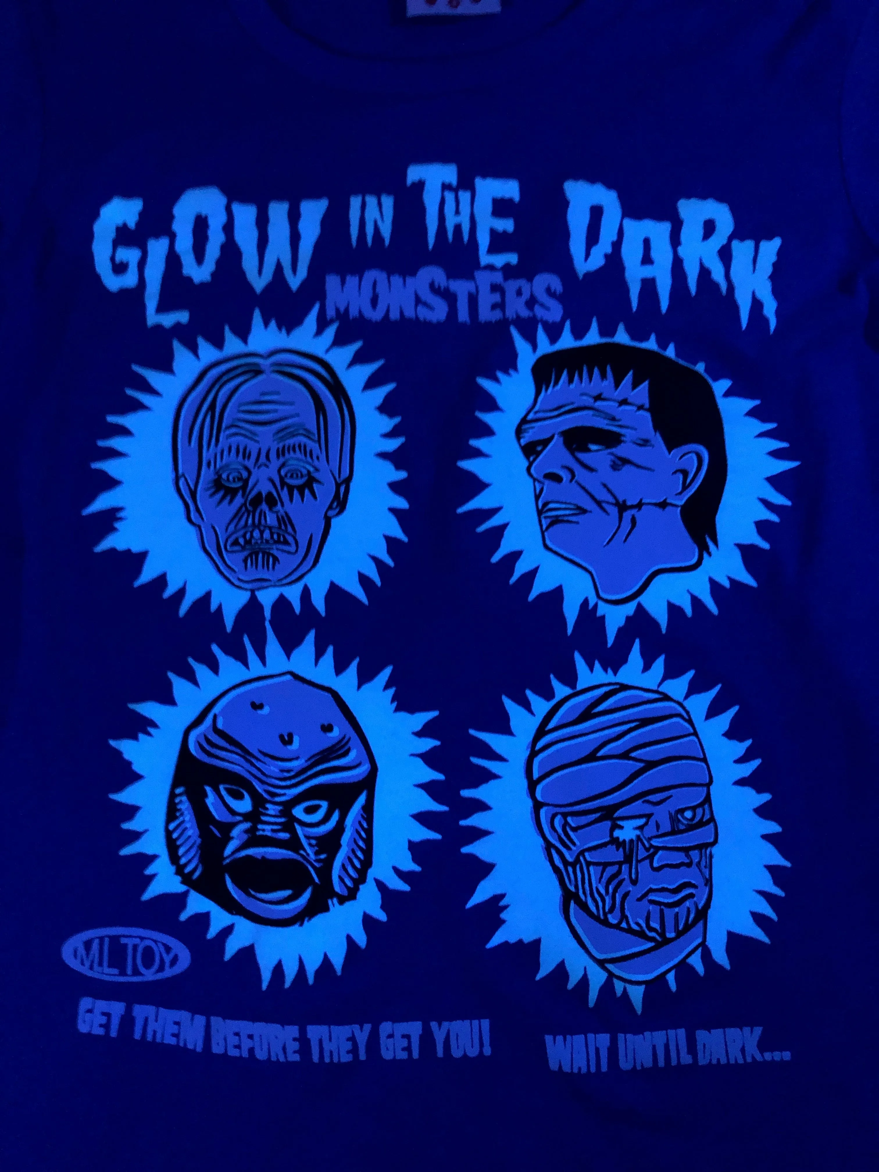 GLOW IN THE DARK MONSTERS TEE *BLUE