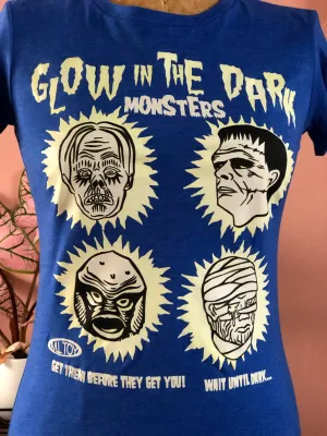 GLOW IN THE DARK MONSTERS TEE *BLUE