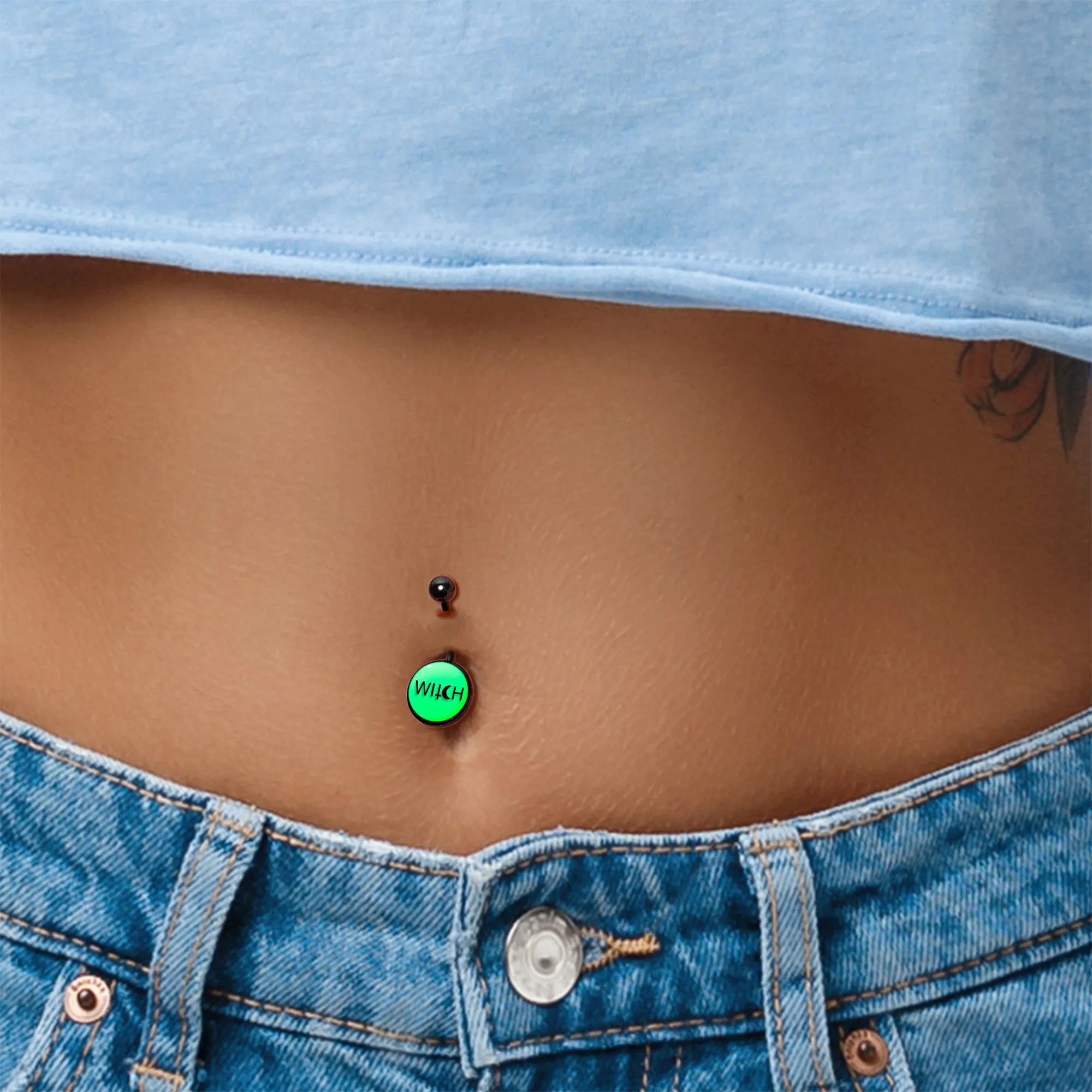 Glow in the Dark Mystical Witch Belly Ring