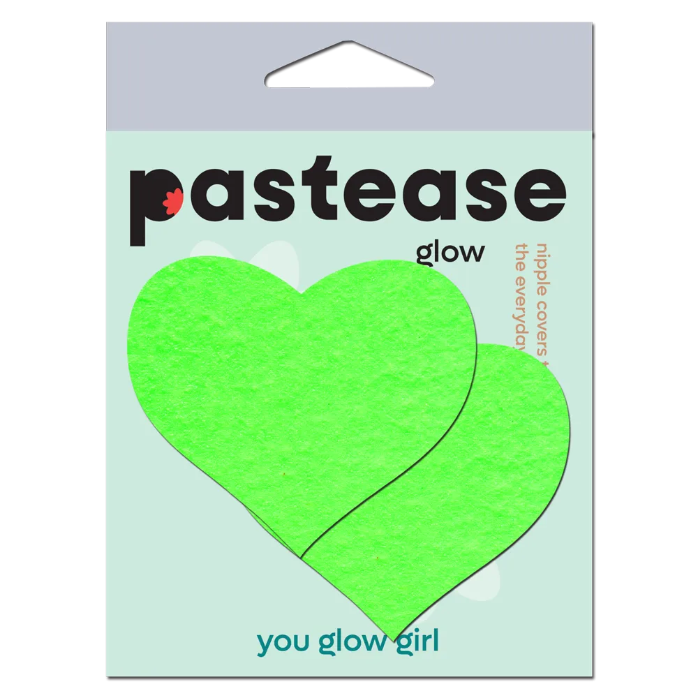 Glow-in-the-Dark Neon Heart Pasties