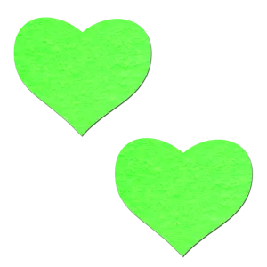 Glow-in-the-Dark Neon Heart Pasties