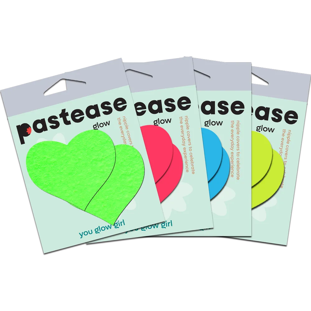 Glow-in-the-Dark Neon Heart Pasties