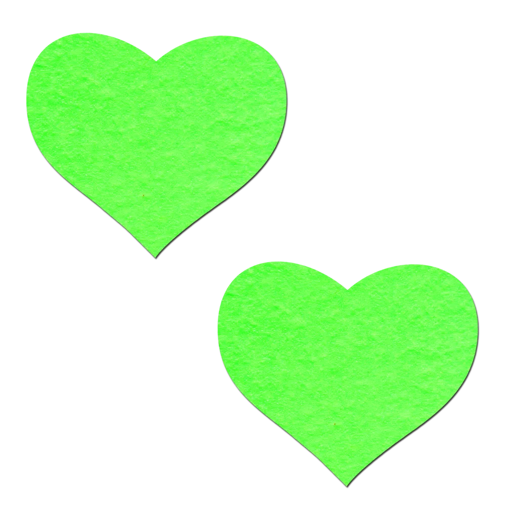 Glow-in-the-Dark Neon Heart Pasties