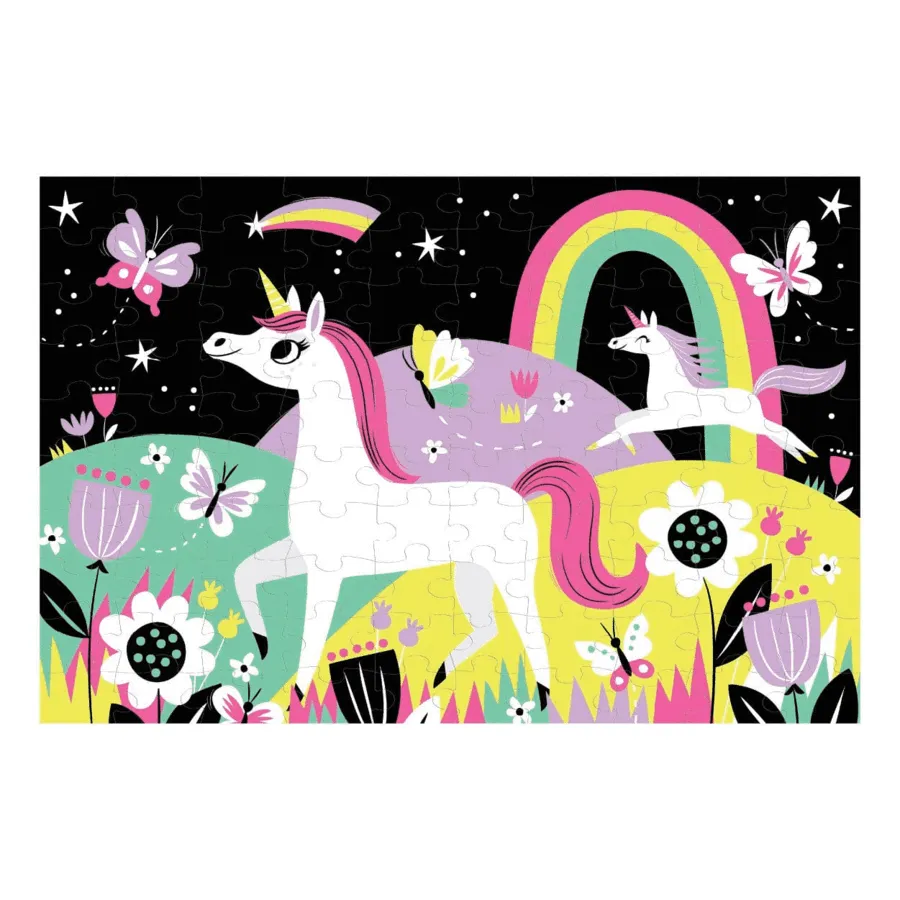 GLOW IN THE DARK PUZZLE- UNICORNS