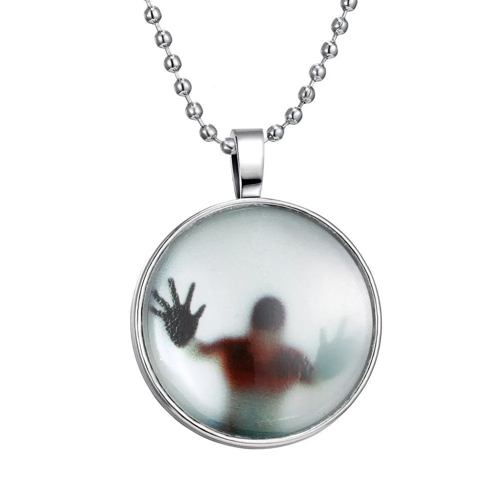 Glow In The Dark Steampunk Man In Pendant Necklace
