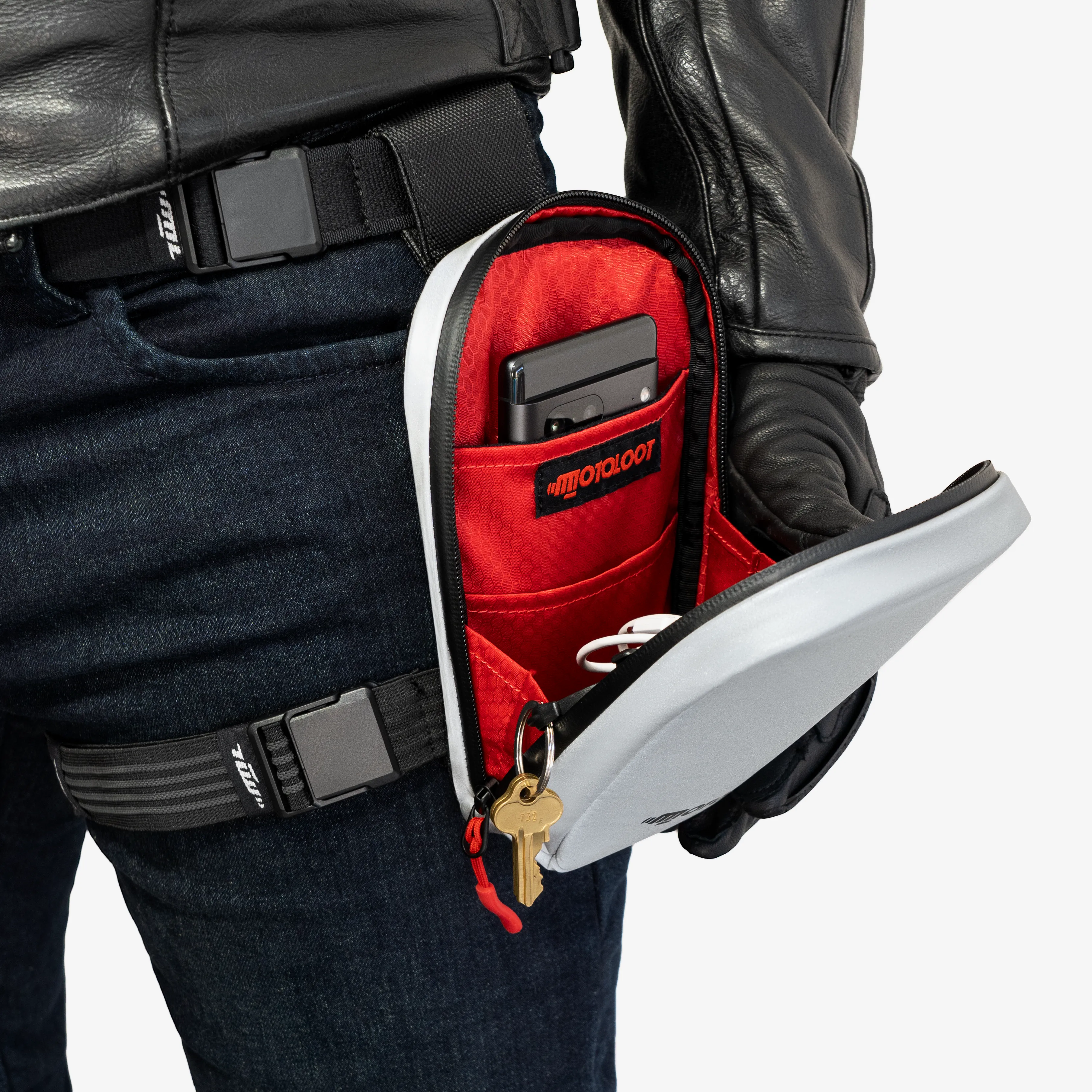 Glowrider Reflective Motorcycle Leg Bag
