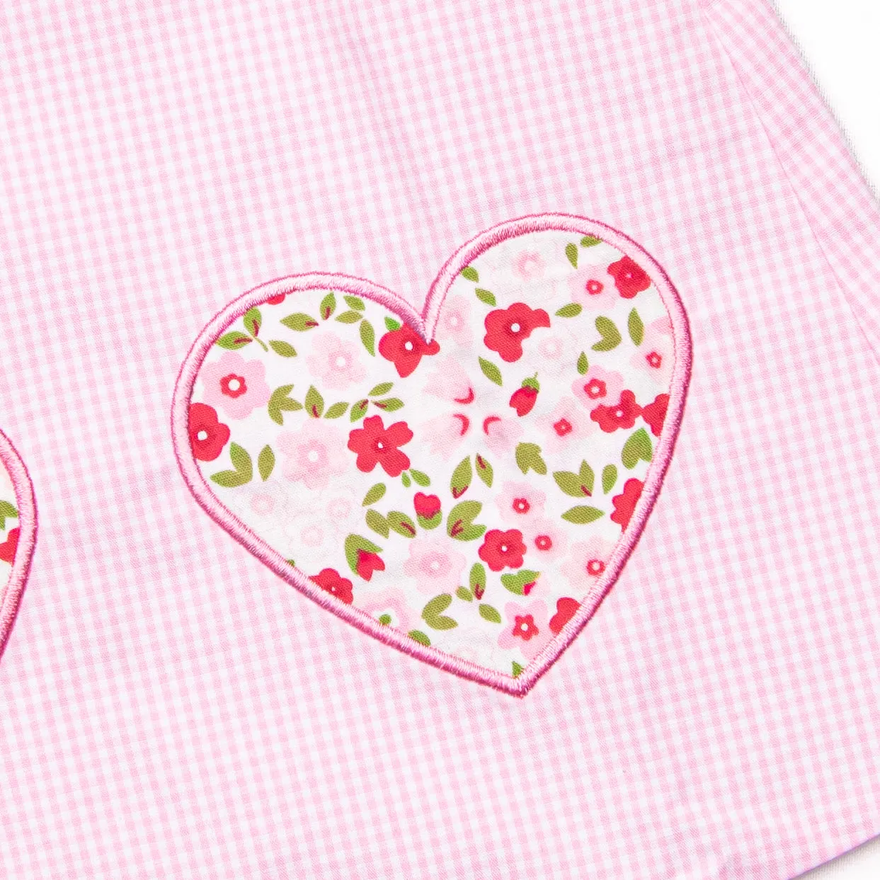 Going Steady Applique Diaper Set, Pink