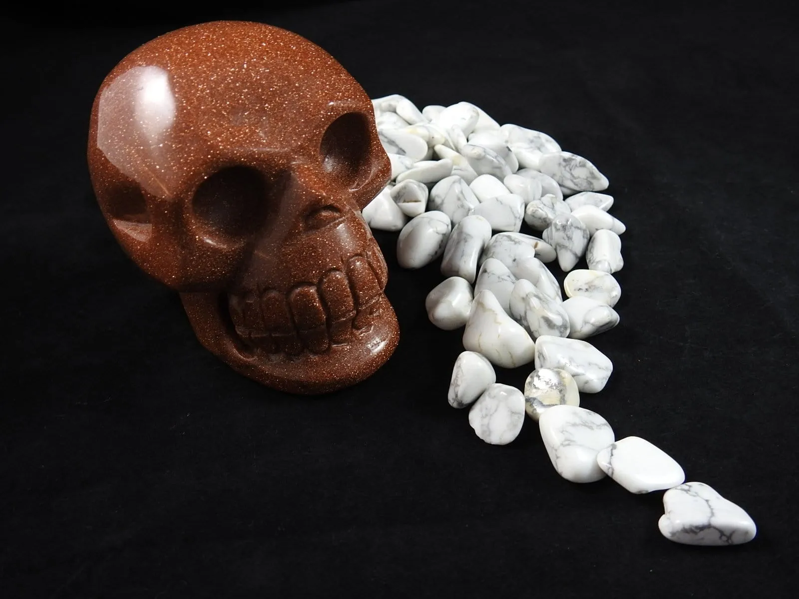 Goldstone Crystal Skull CLOSEOUT