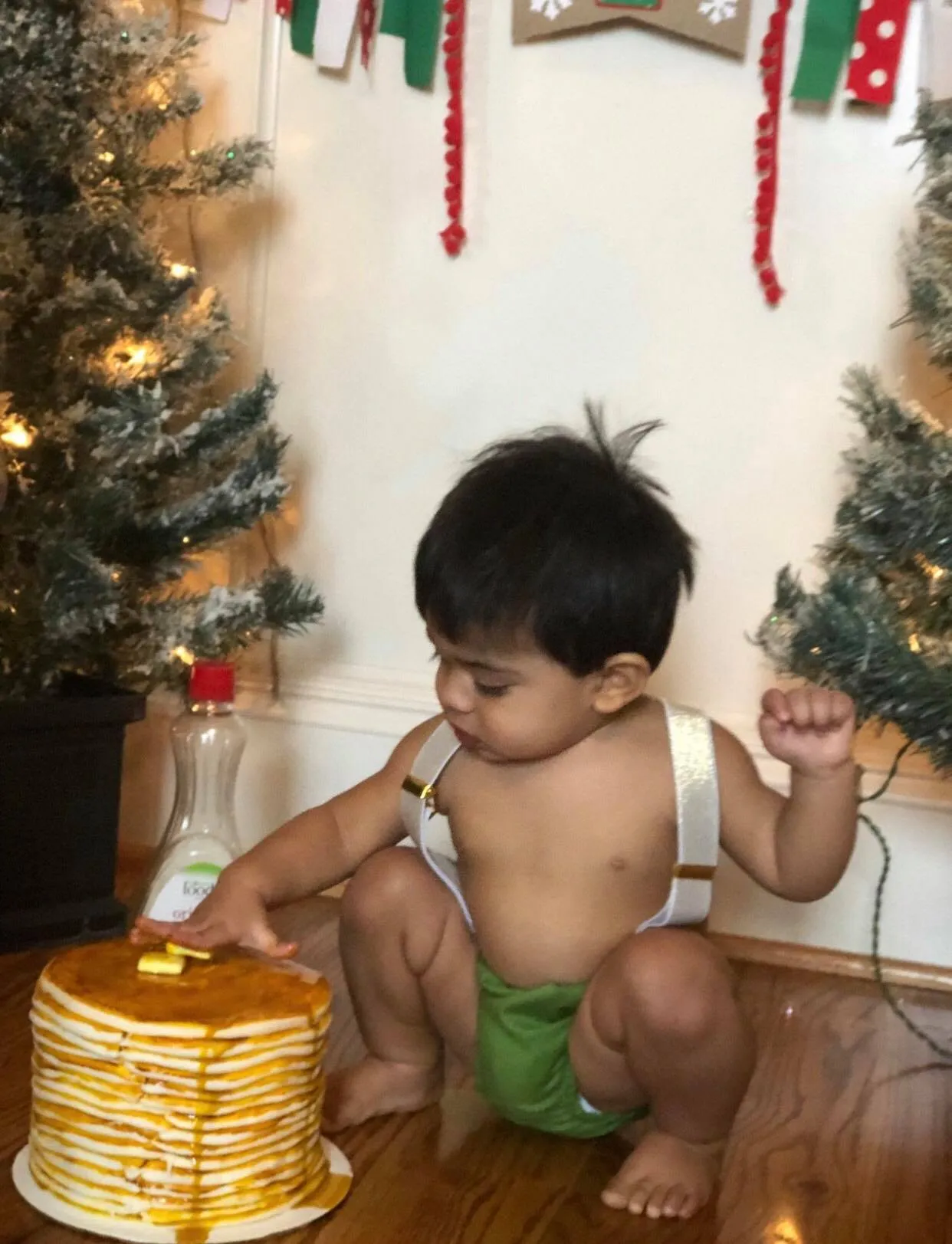 Grinch Cake Smash Birthday Outfit