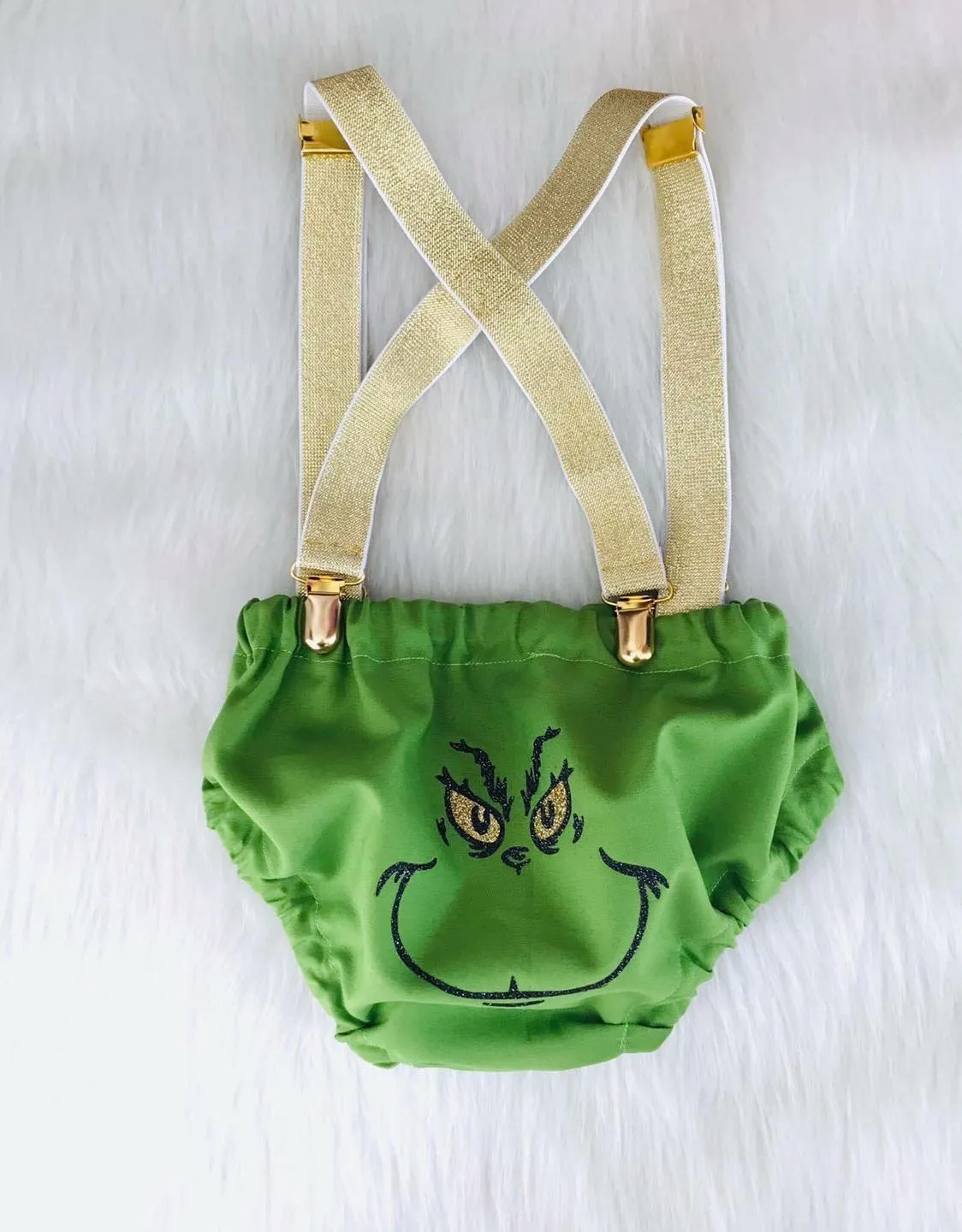 Grinch Cake Smash Birthday Outfit