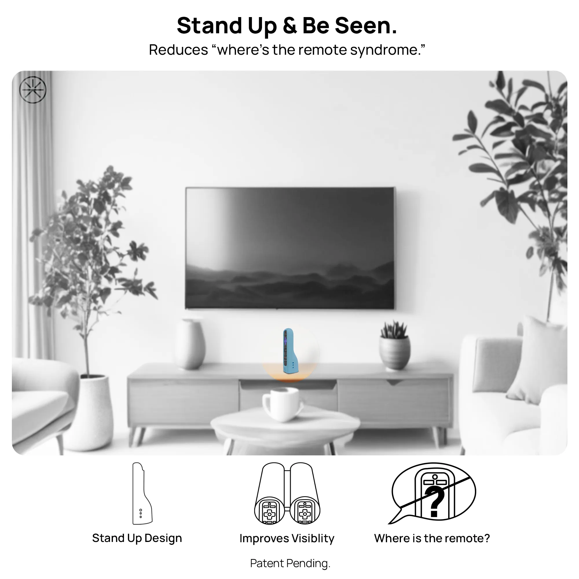 GripStand™ Roku Express Remote Case: Stands Upright, Improves Grip and Feel, AirTag and Tile Mate Compatible. Fits Roku Express and Players Remote. Does NOT Fit Express 4K, 2 Pack by 73&Sunny.
