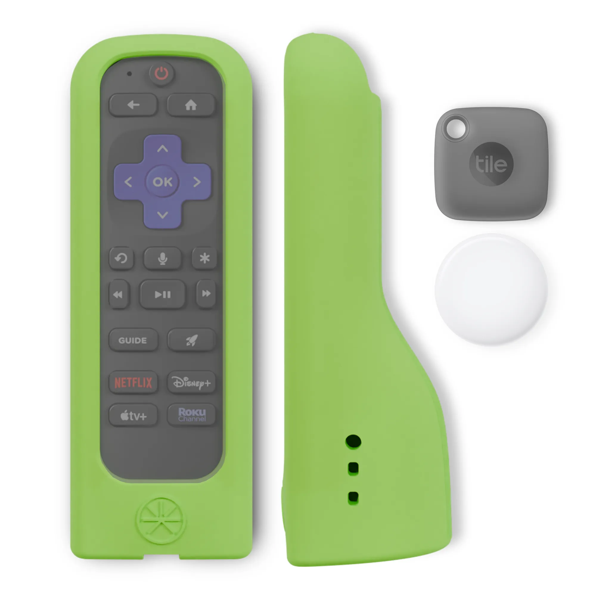 GripStand™ Roku Express Remote Case: Stands Upright, Improves Grip and Feel, AirTag and Tile Mate Compatible. Fits Roku Express and Players Remote. Does NOT Fit Express 4K, 2 Pack by 73&Sunny.