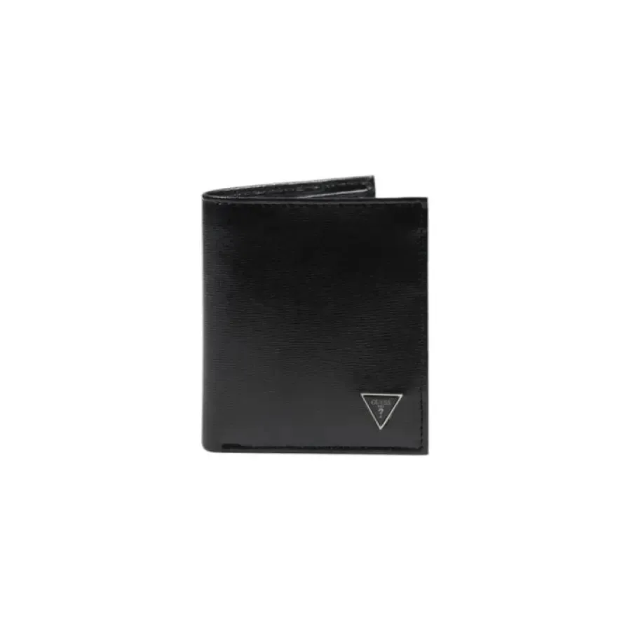 Guess Men Leather Wallet Spring Summer Black