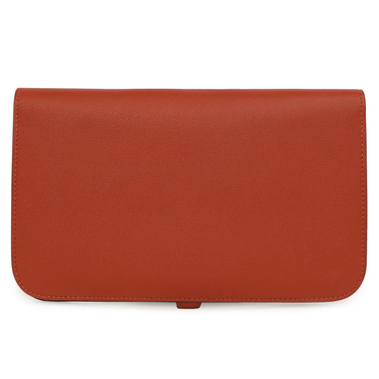 Hermes Vermillion Swift Leather Dogon Duo  Wallet