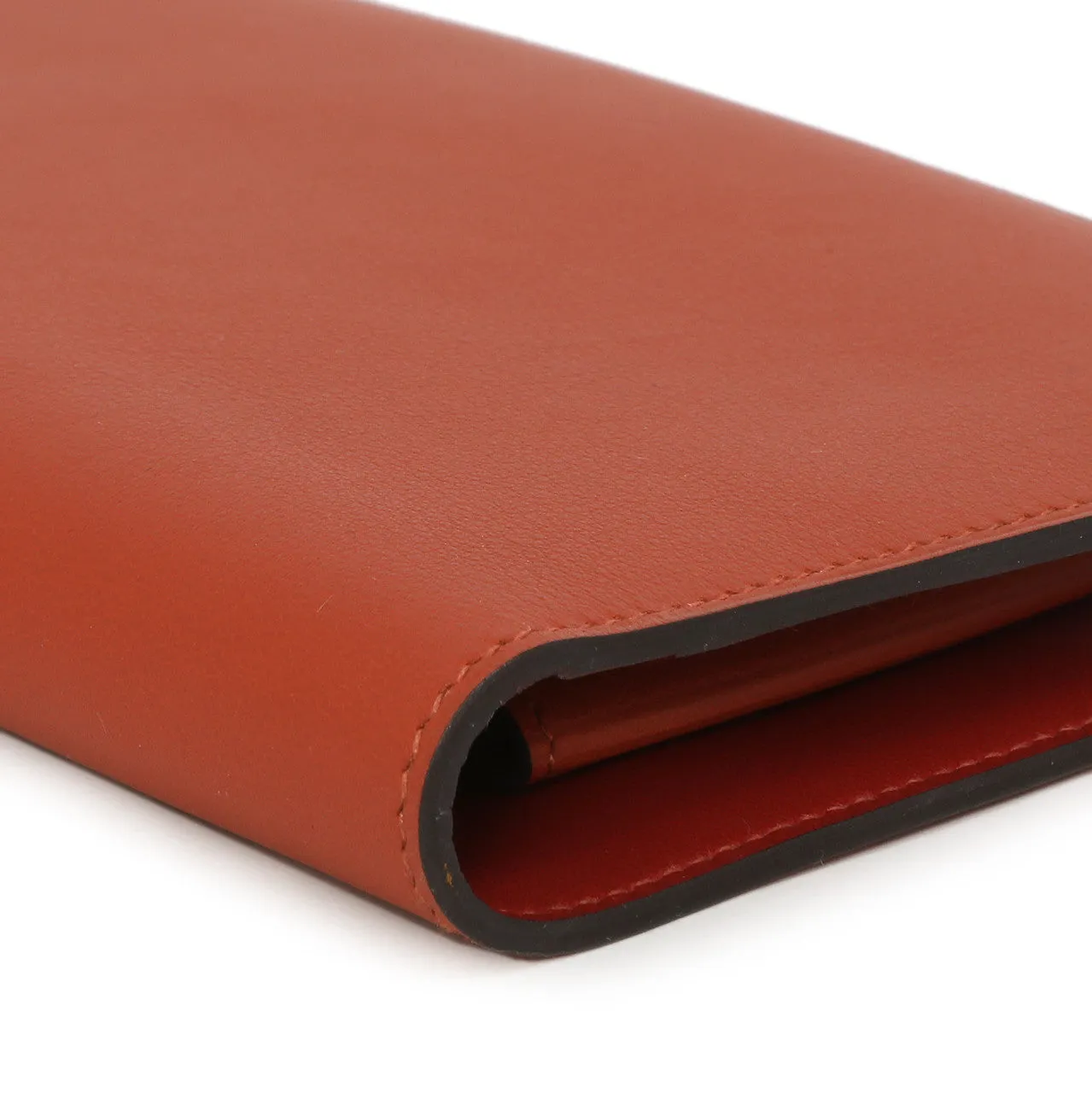 Hermes Vermillion Swift Leather Dogon Duo  Wallet